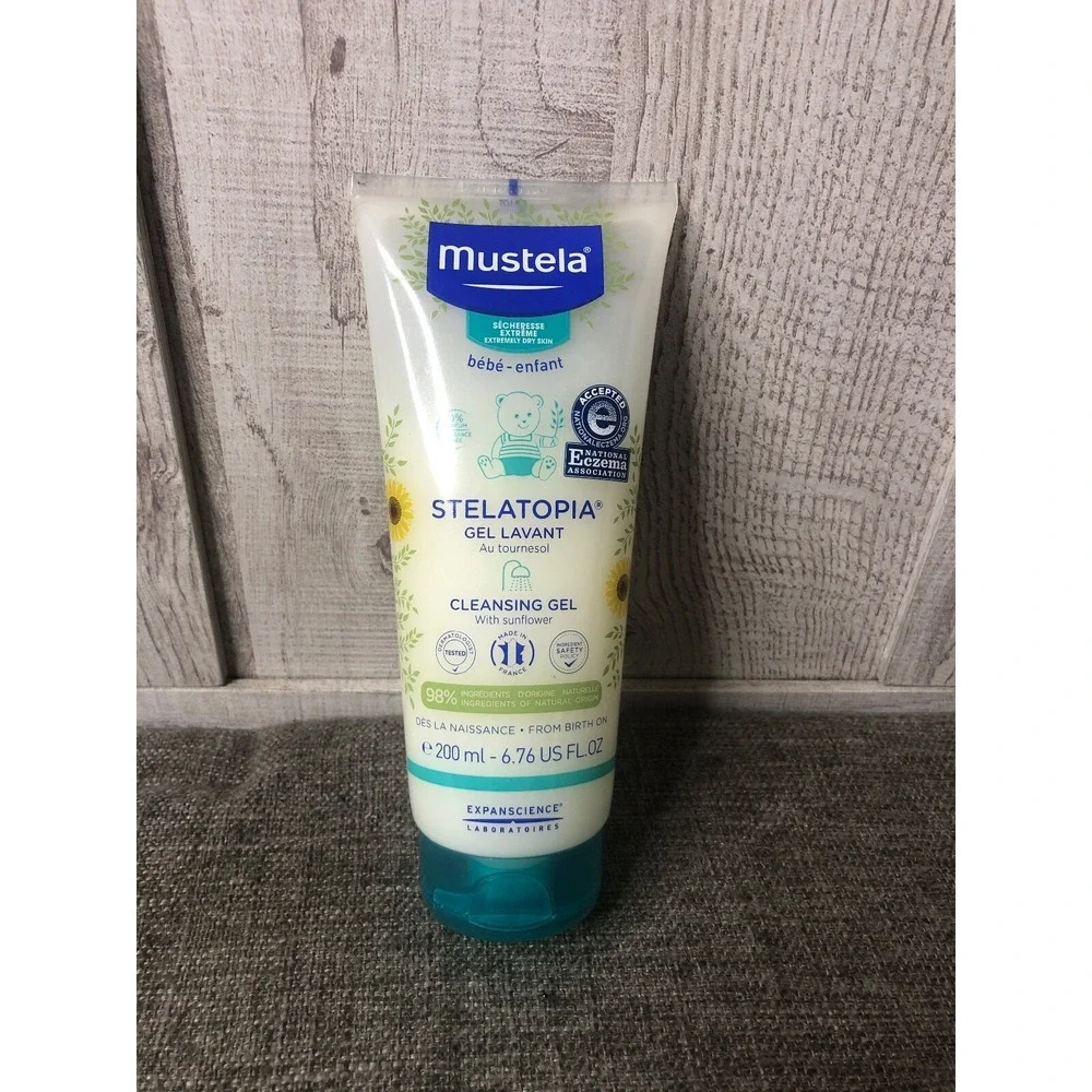 Mustela Stelatopia Cleansing Gel w/ Sunflower Fragrance Free 6.76 fl oz (200 ml)